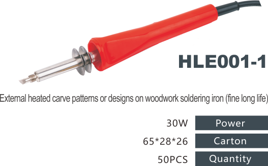 External heated carve patterns or designs on woodwork soldering iron (fine long life)